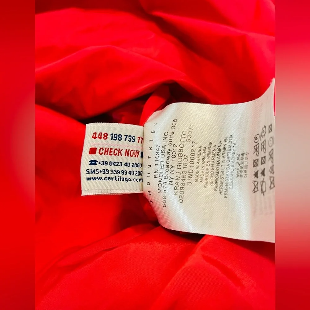 Moncler Vibrant Red/Pink windbreaker Jacket size small - Picture 5 of 12